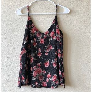 REVERSIBLE dress tank. Leopard print/floral